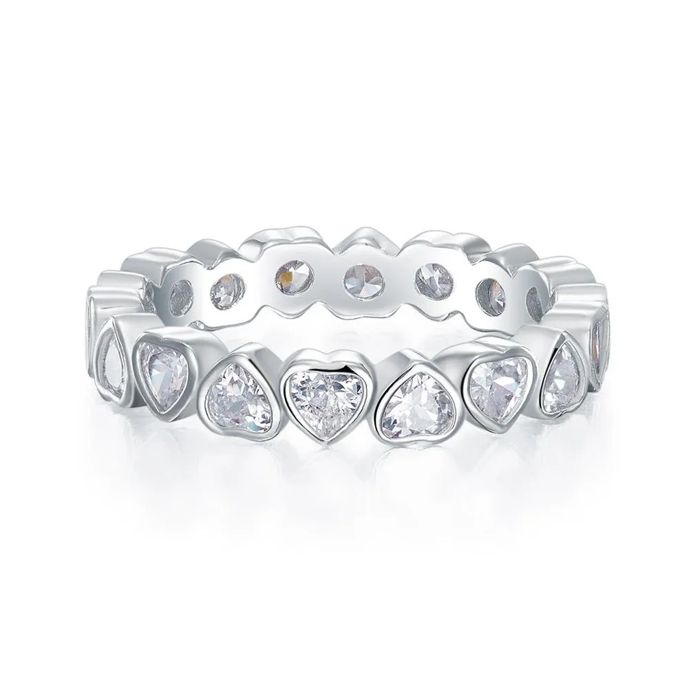 1 Carat Heart Band Ring