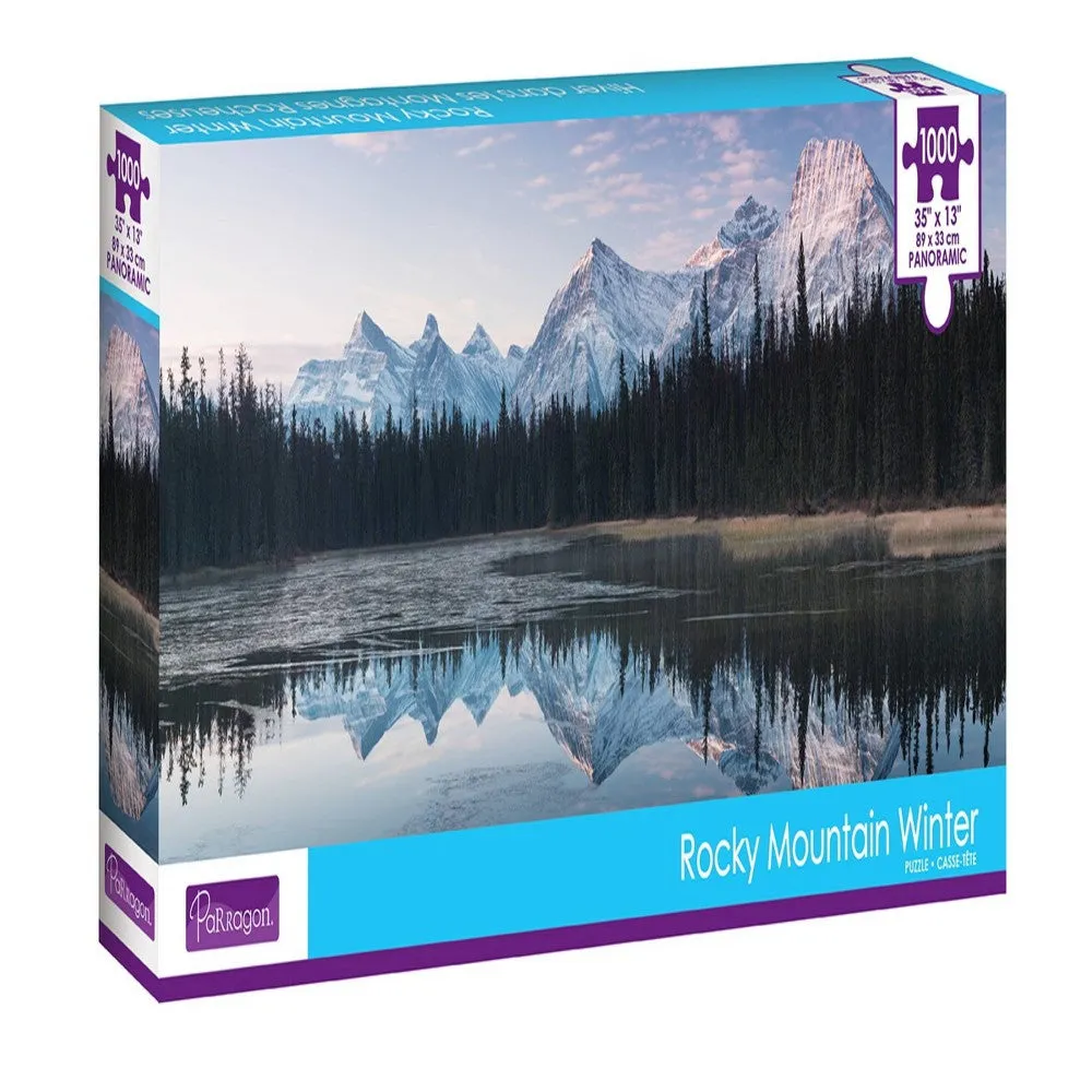 1000-Piece Rocky Mountain Winter Panoramic Puzzle 3101270