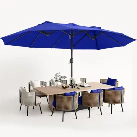 15FT Patio Outdoor Umbrella Double Sided Large Umbrella