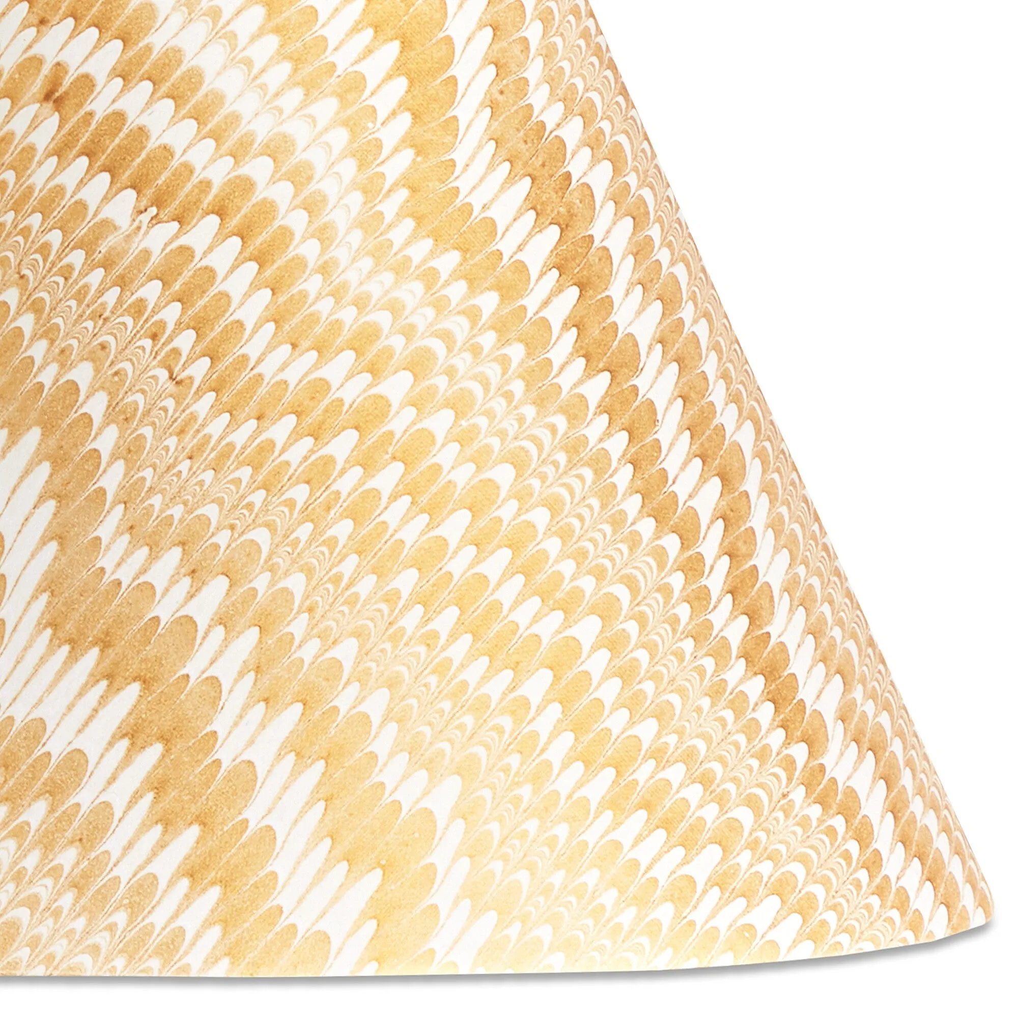 16cm empire shade in gold and white Porto hand made marble paper