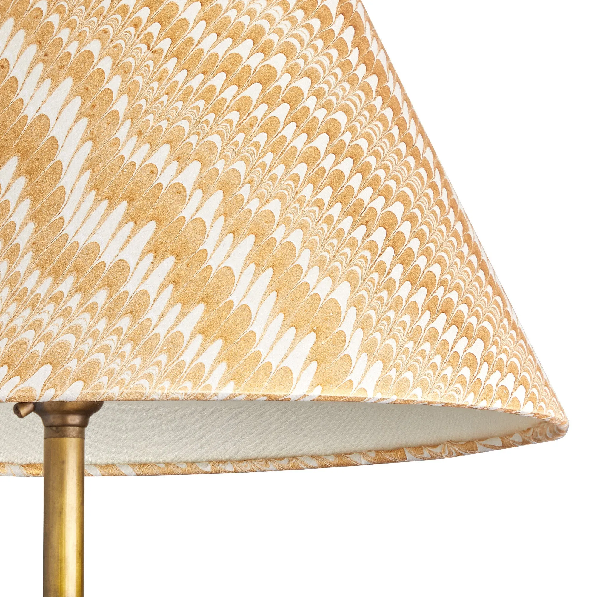 16cm empire shade in gold and white Porto hand made marble paper