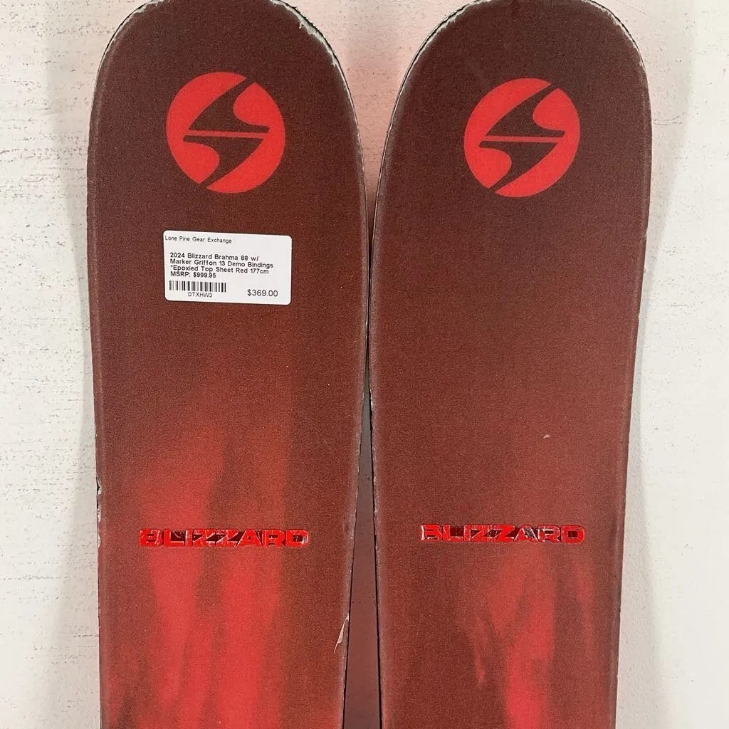 2024 Blizzard Brahma 88 w/ Marker Griffon 13 Demo Bindings *Epoxied Top Sheet