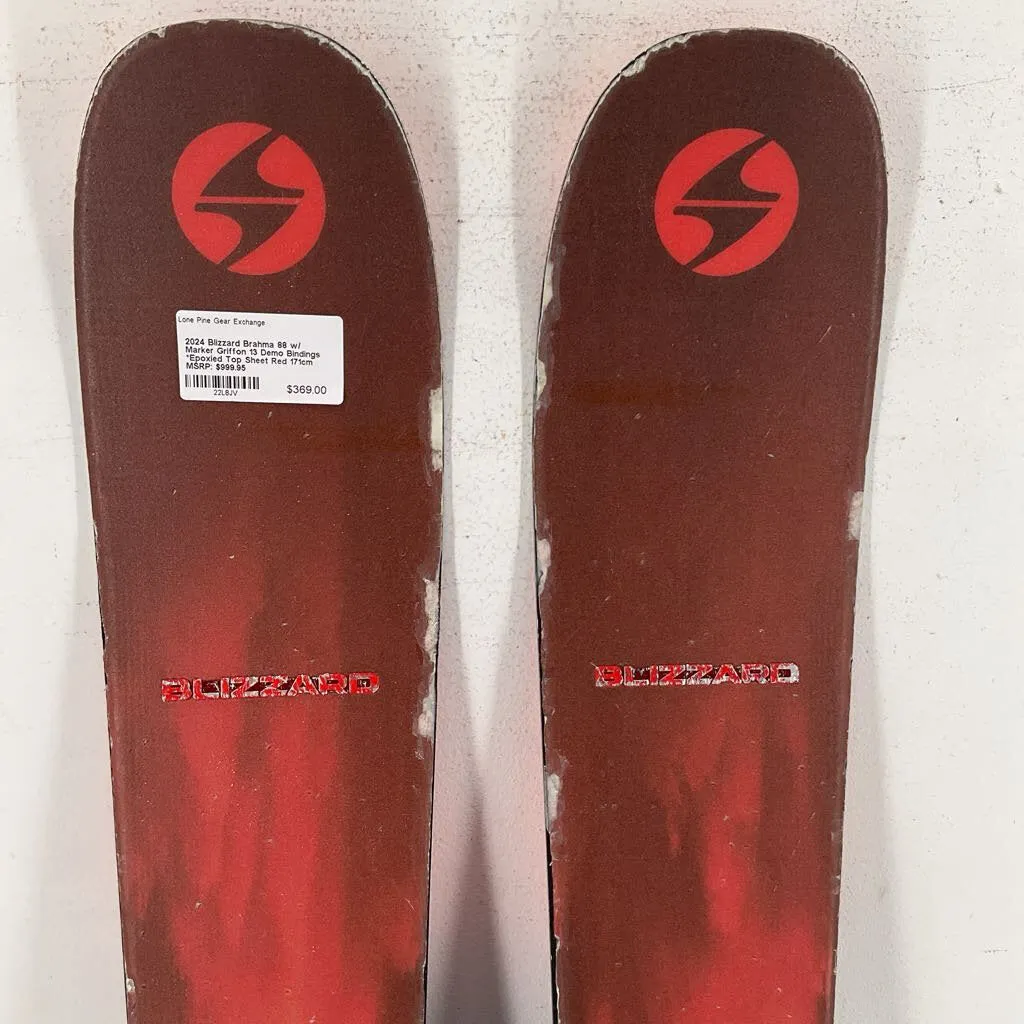 2024 Blizzard Brahma 88 w/ Marker Griffon 13 Demo Bindings *Epoxied Top Sheet