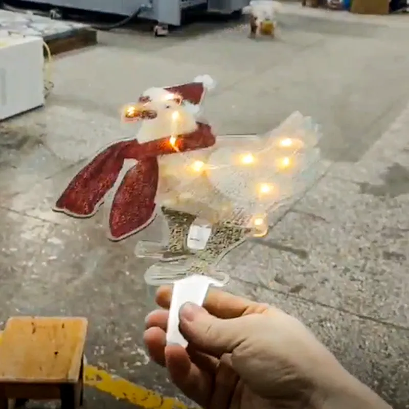 2D Chicken Holiday Decoration