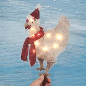 2D Chicken Holiday Decoration