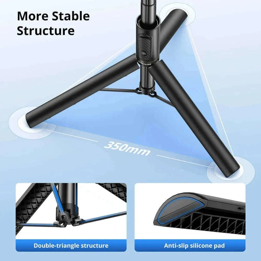 55 Inch Extendable Selfie Tripod, Phone Tripod Stand