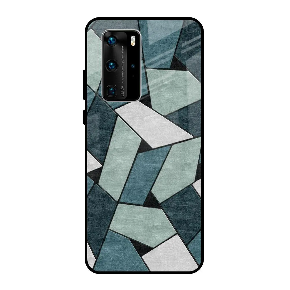 Abstact Tiles Glass Case for Huawei P40 Pro