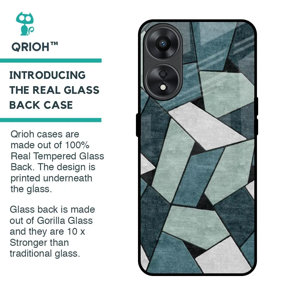 Abstact Tiles Glass Case for Oppo A78 5G