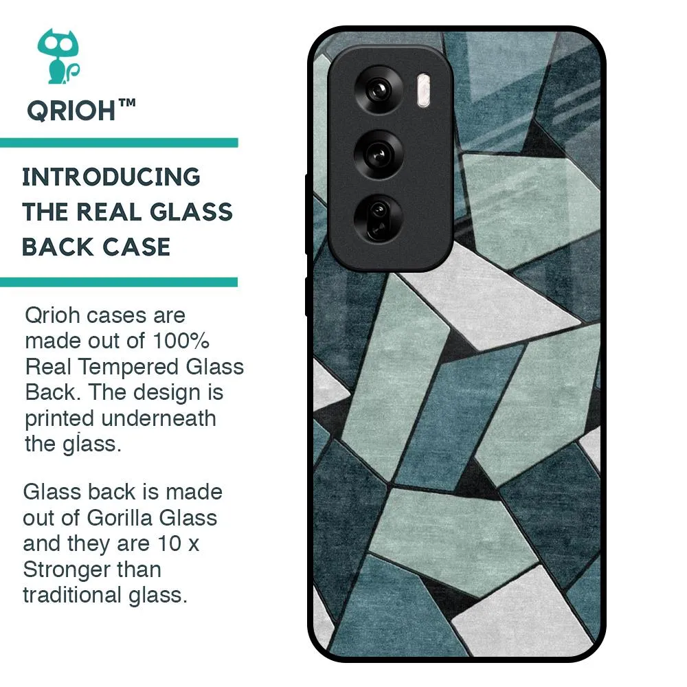 Abstact Tiles Glass Case for Oppo Reno 12 5G