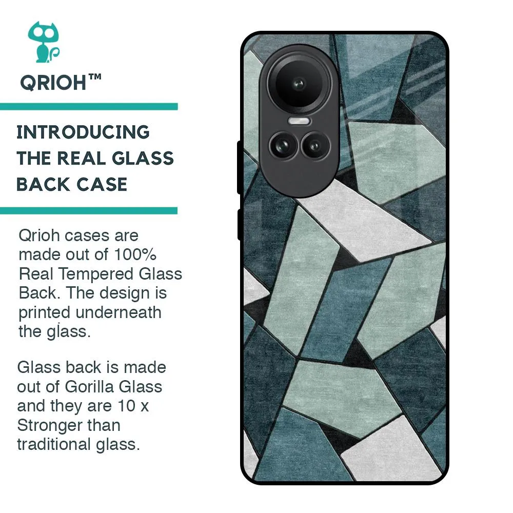 Abstact Tiles Glass Case for Oppo Reno10 5G