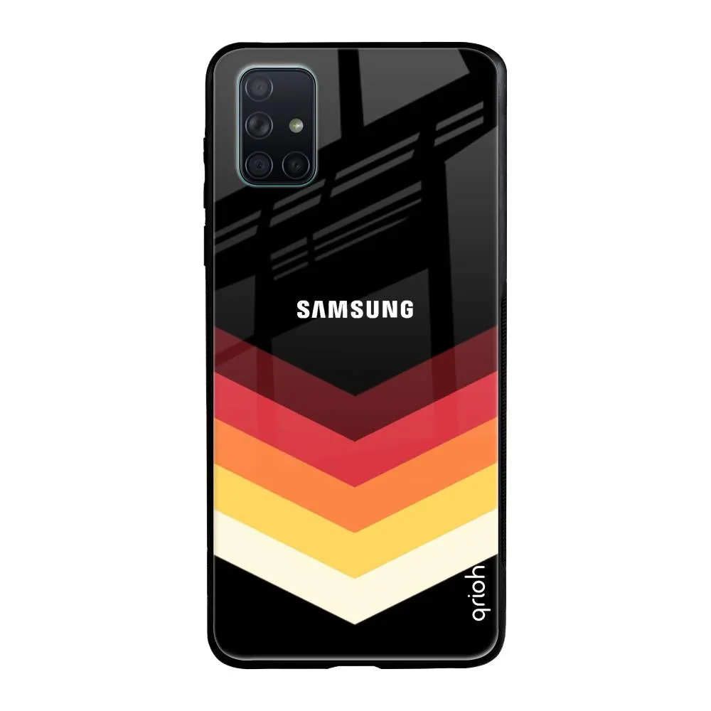 Abstract Arrow Pattern Glass Case For Samsung Galaxy A51