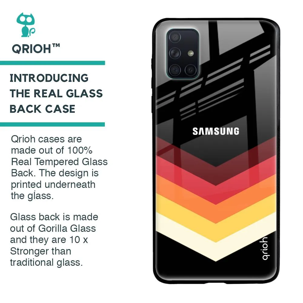 Abstract Arrow Pattern Glass Case For Samsung Galaxy A51