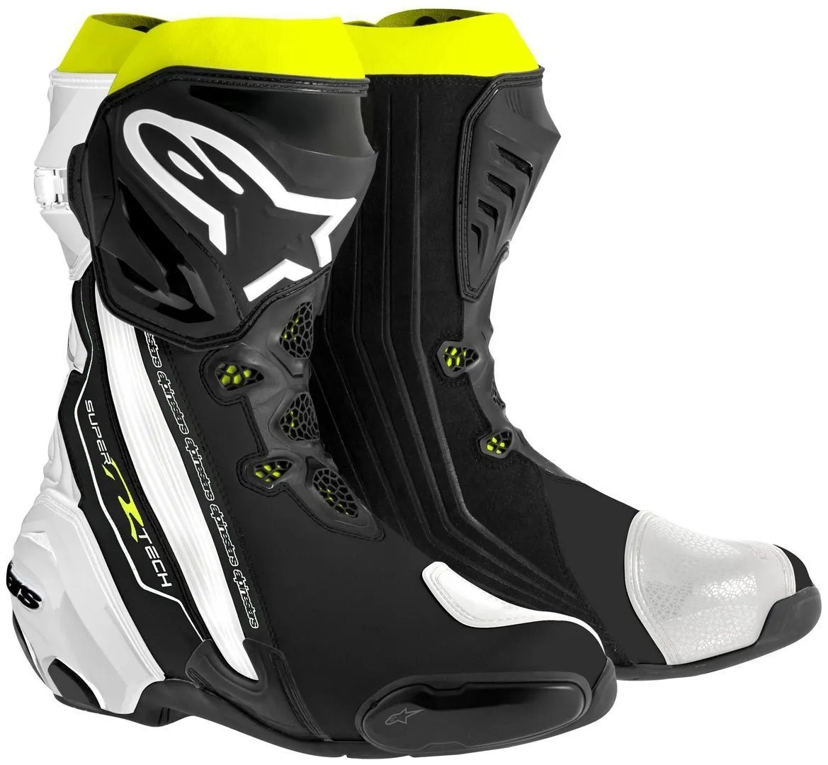 Alpinestars SuperTech R Race Boots - Black / White / Yellow