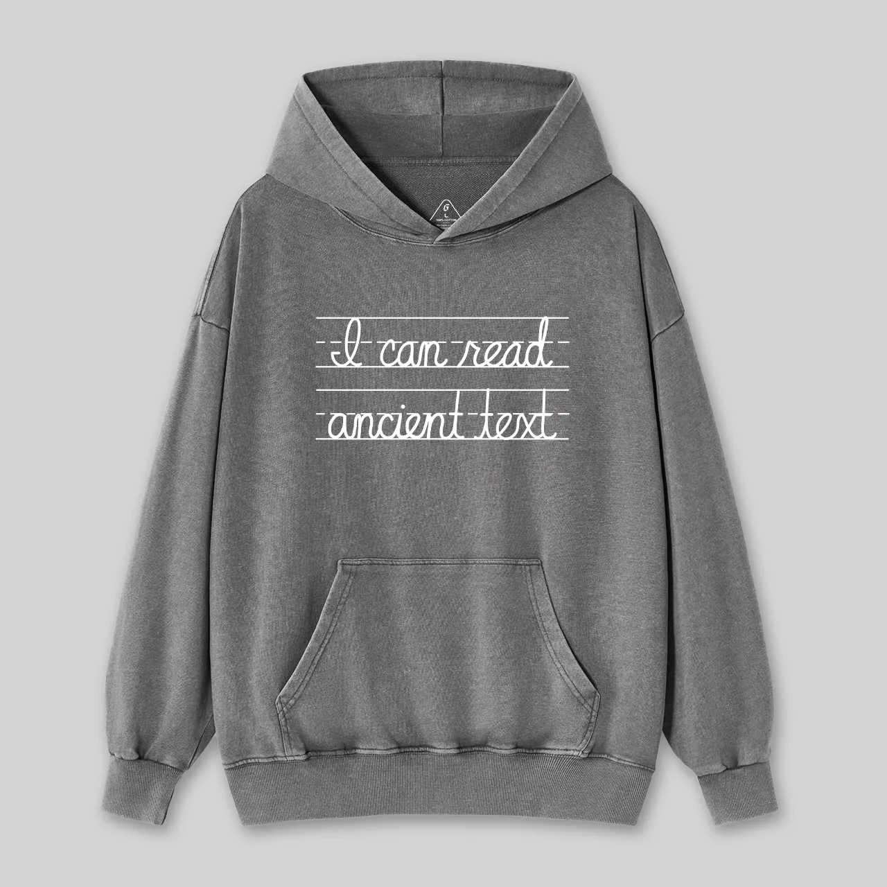 Ancient Text Washed Hoodie