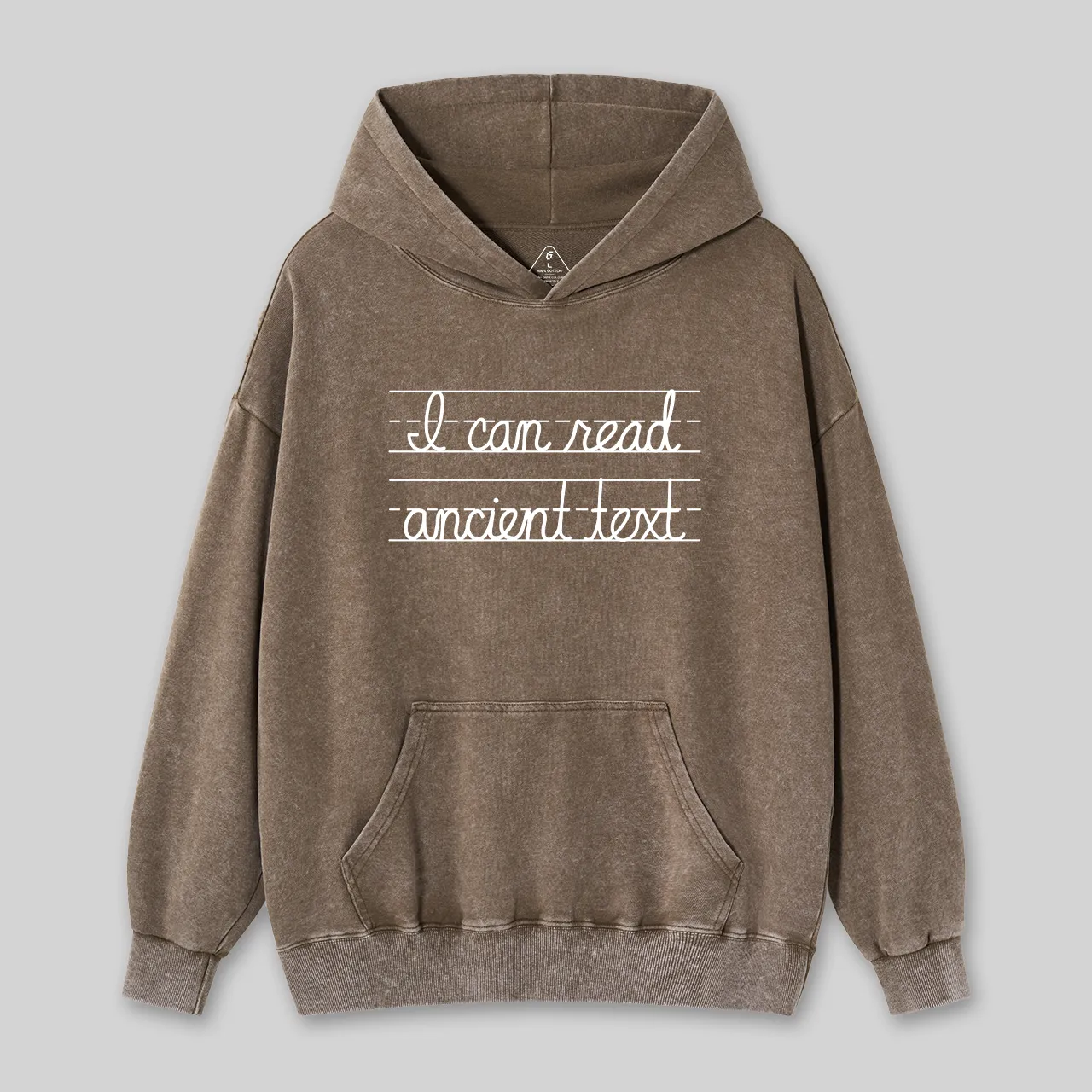 Ancient Text Washed Hoodie