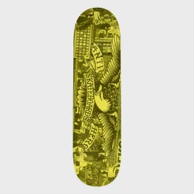 Anti Hero Skateboards - 8.5" Wheel Of Antihero Skateboard Deck - Brown / Yellow