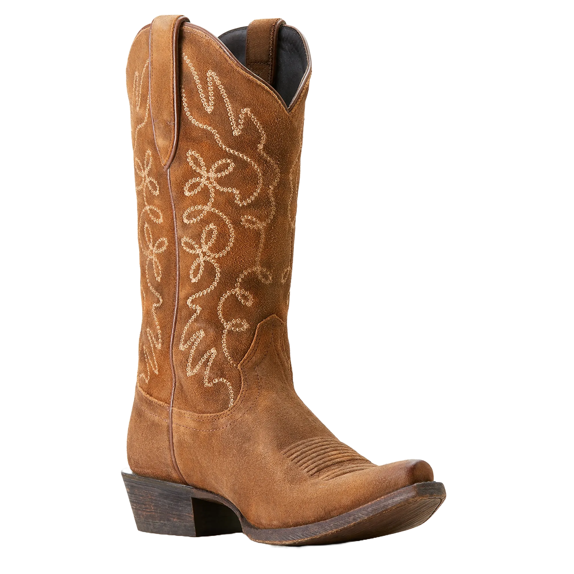 Ariat Ladies Jukebox Dark Ginger Suede Western Boots 10053790