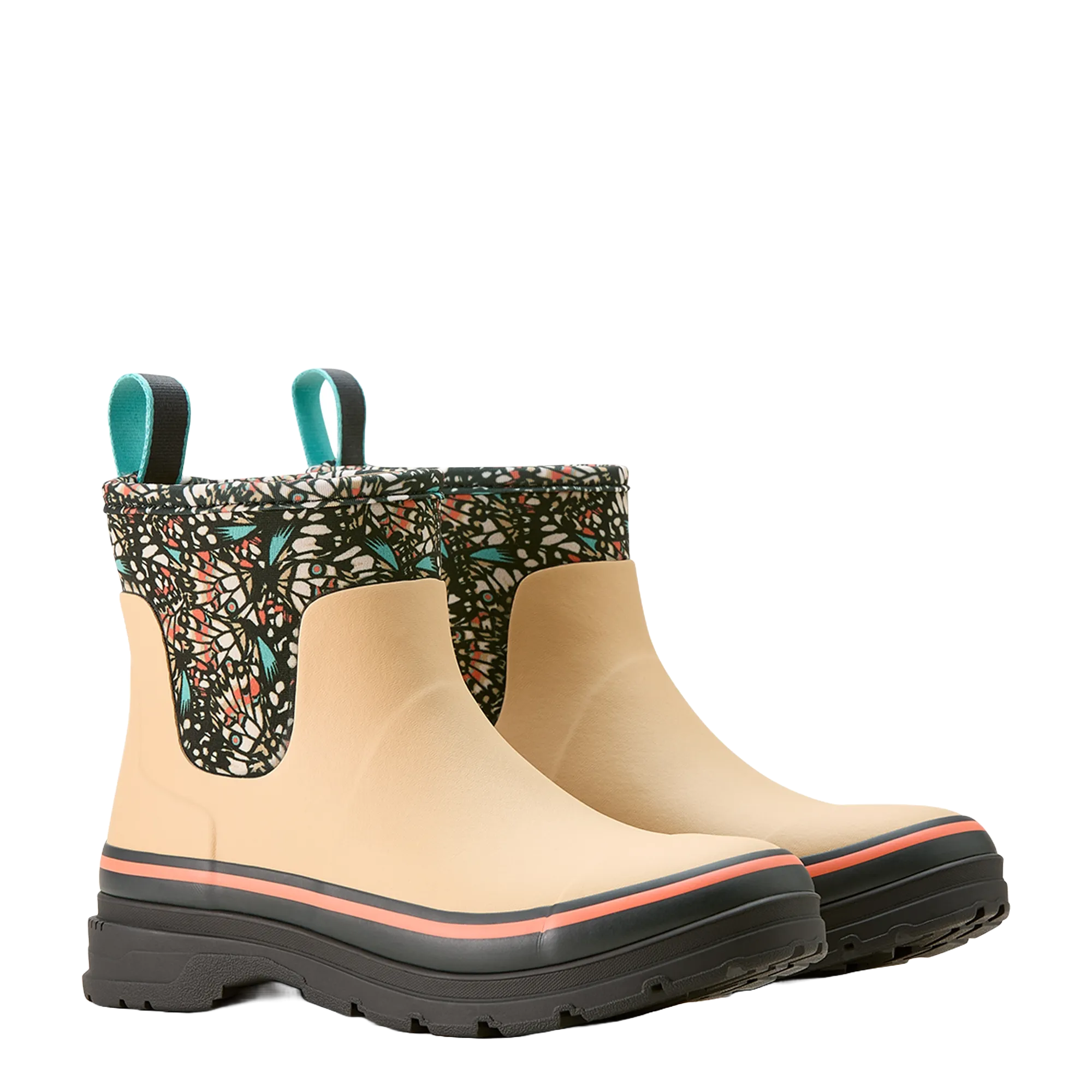 Ariat Ladies Kelmarsh Tan Butterfly Shortie Rubber Boot 10053688