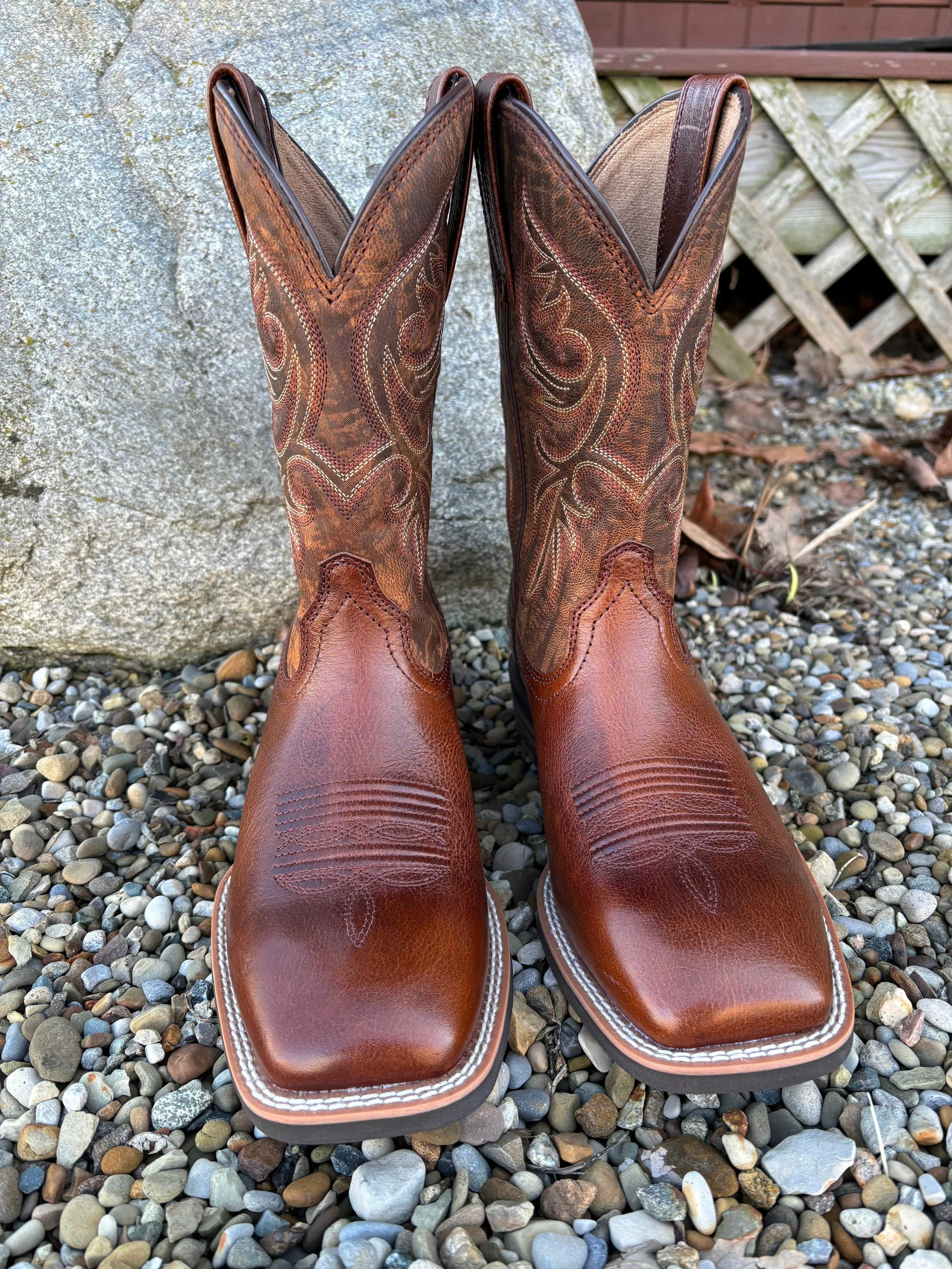 Ariat Men's Beasty Brown Slingshot Square Toe Cowboy Boots 10050936