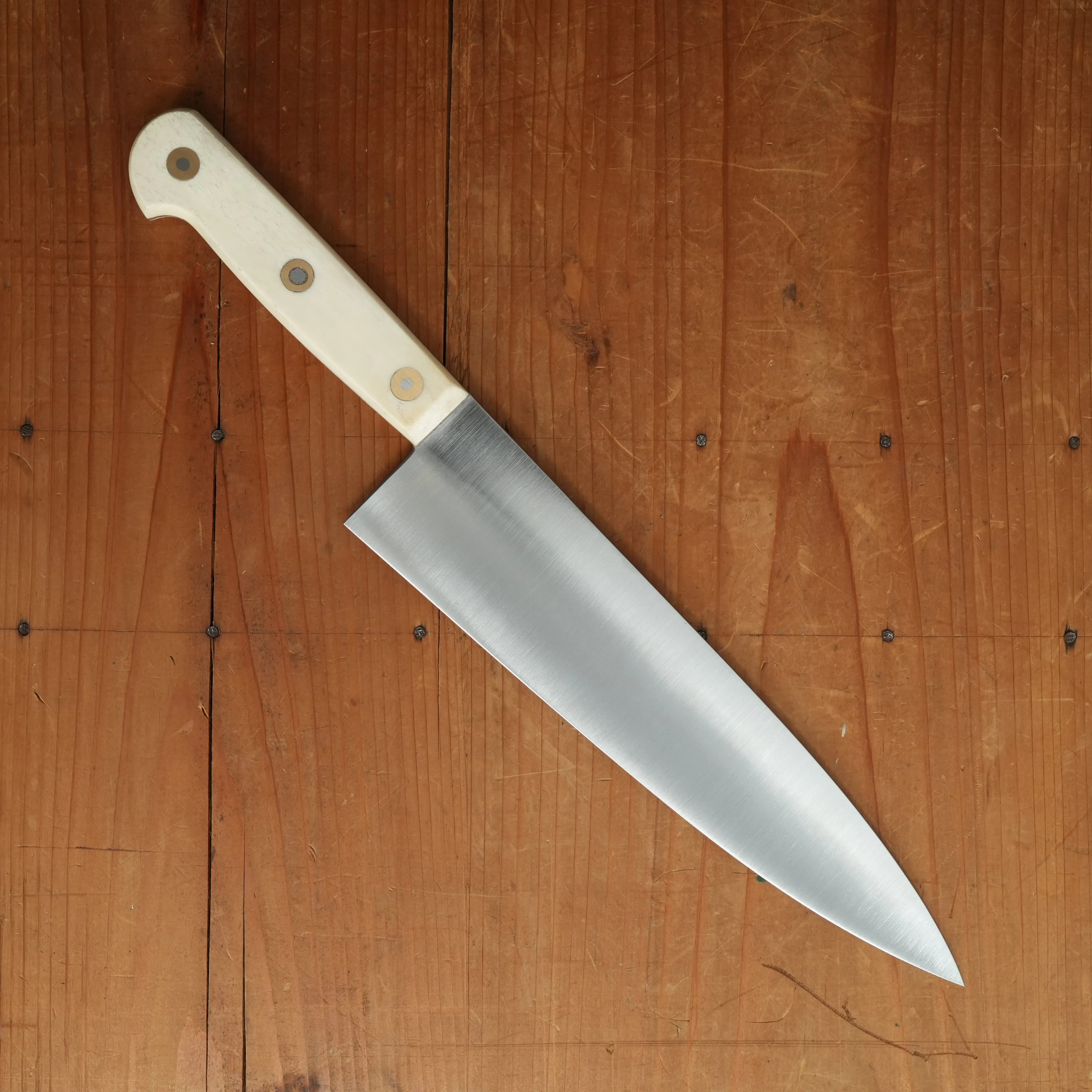 Astral Works x Bernal Cutlery 9" Plate Semelle Chef Knife 52100 & Antique Rosette Bone