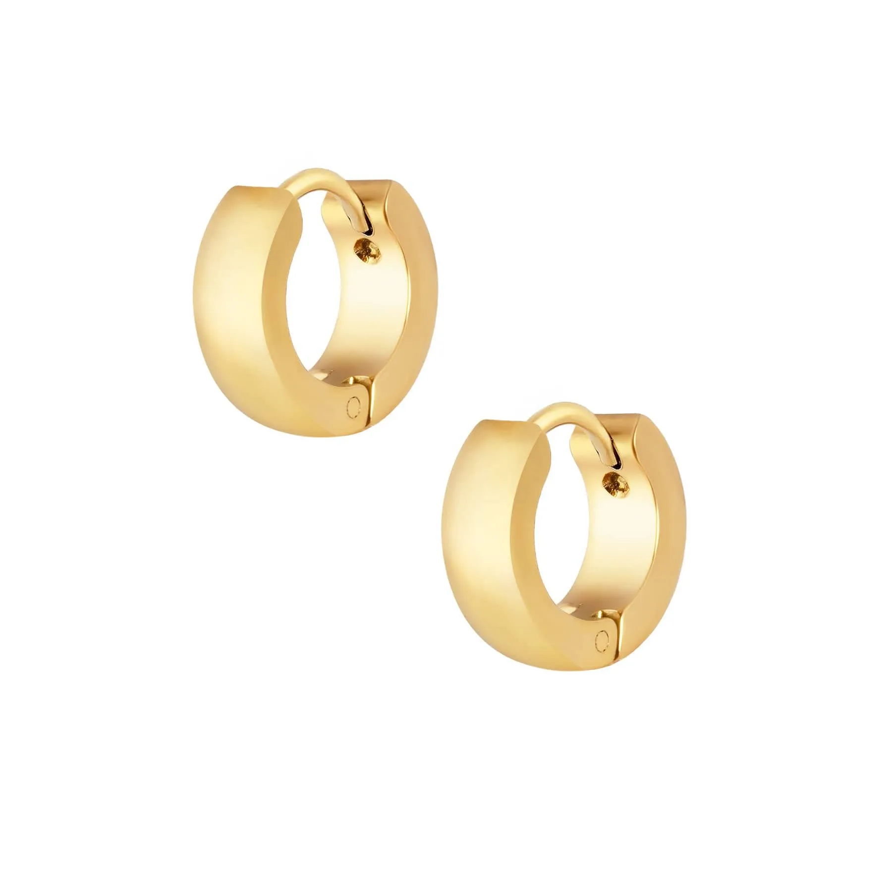 Elegant Atlantis Gold Huggie Hoop Earrings - Chic & Modern Jewelry Accessory