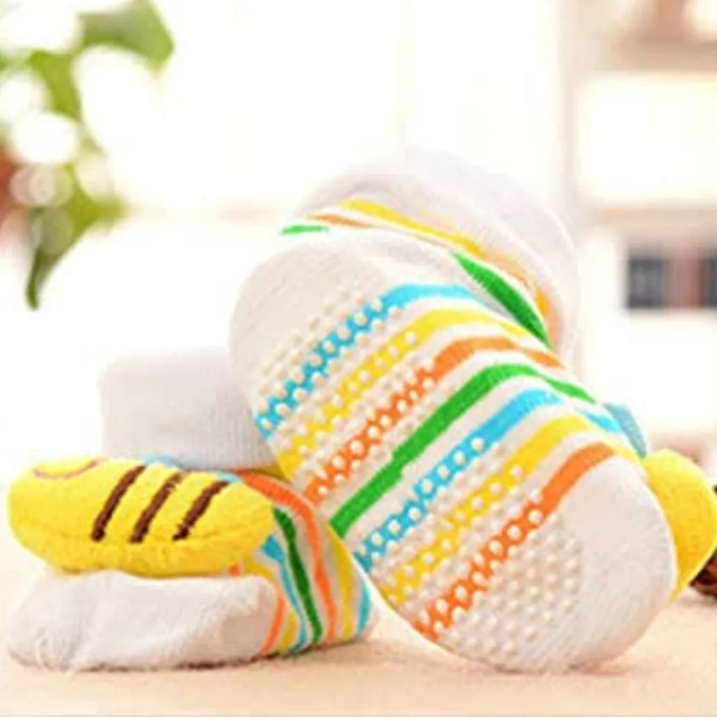 Bee Anti-Slip Slipper Boot Socks (Ages 6 mo. - 1 yr)