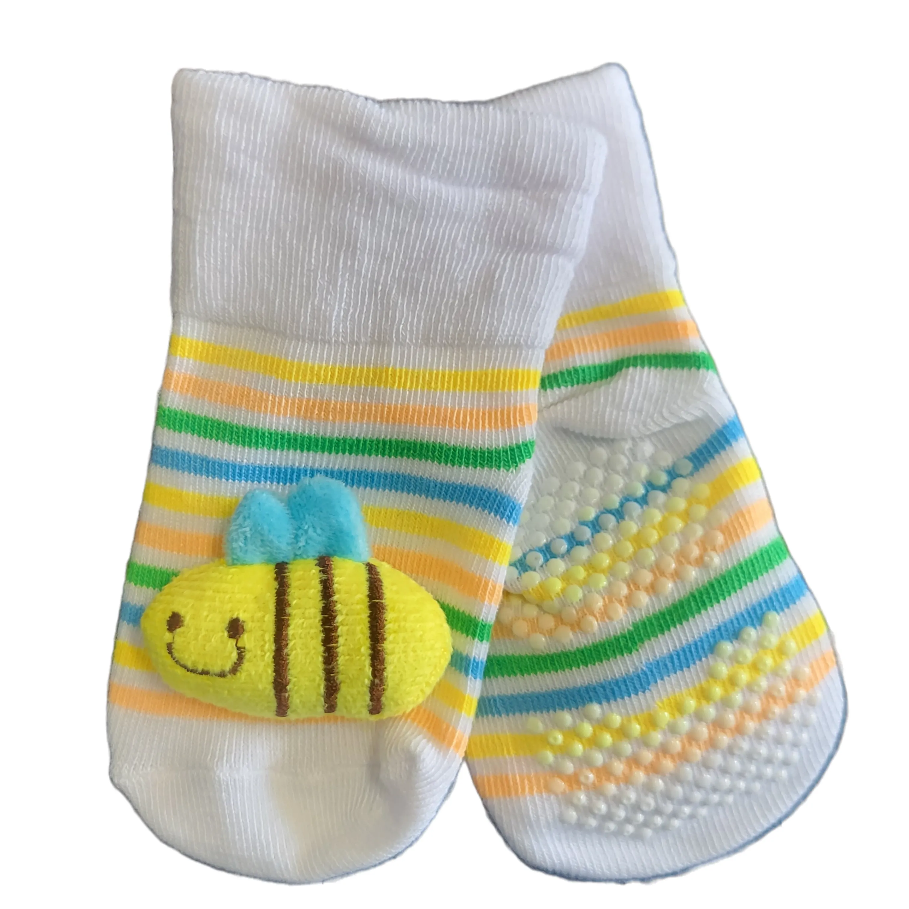 Bee Anti-Slip Slipper Boot Socks (Ages 6 mo. - 1 yr)