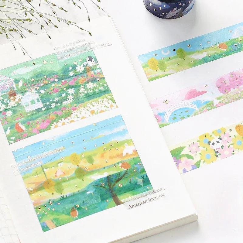 BGM Little World Tulip Garden Washi Tape