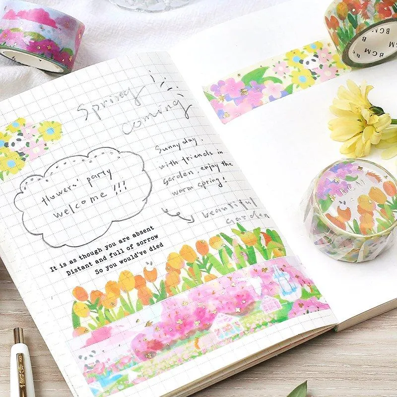 BGM Little World Tulip Garden Washi Tape