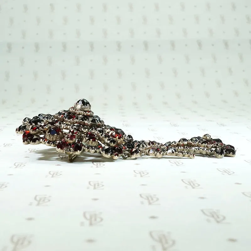 Bountiful Bohemian Garnet Articulated Brooch