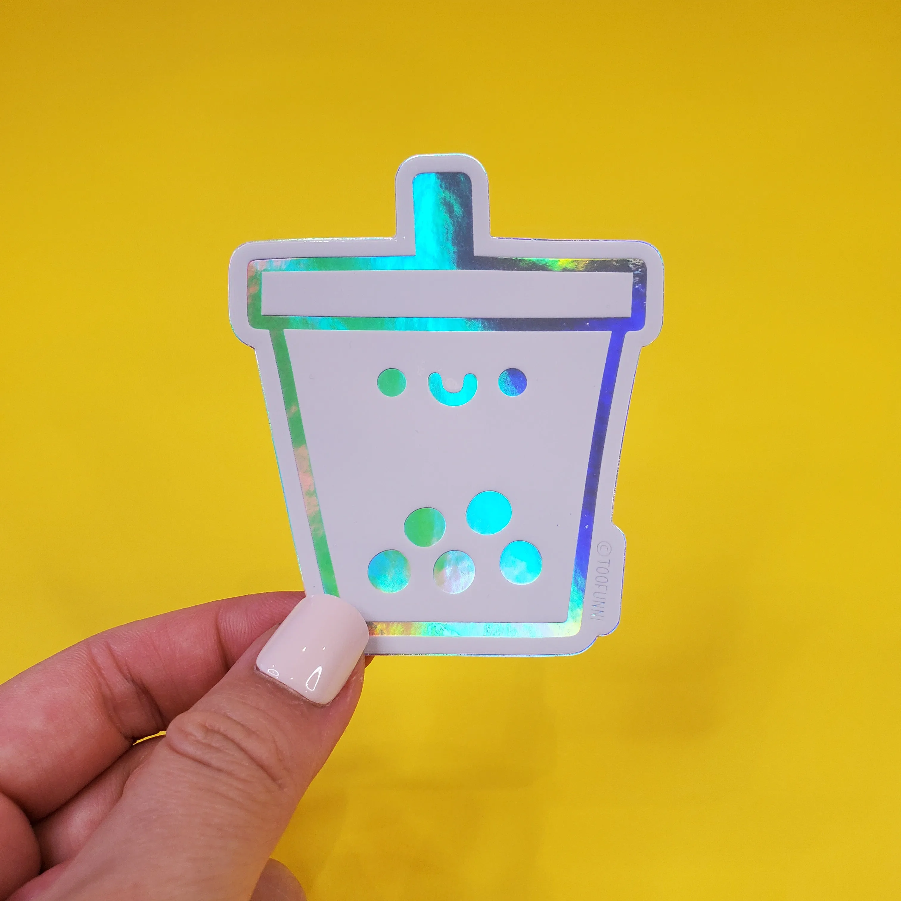 BUBBLE TEA - Holographic Vinyl Sticker