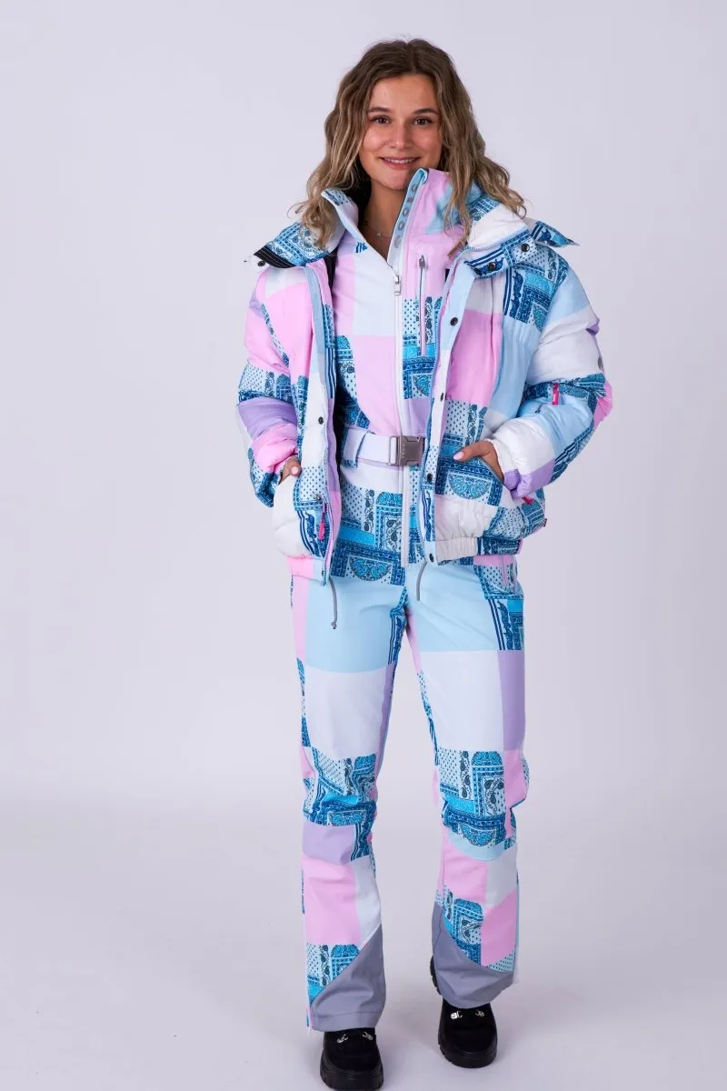 Chic Ski Suit - Patchwork