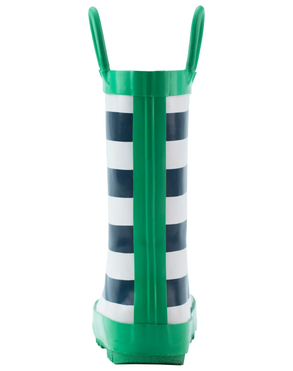 CHILDREN’S RUBBER RAIN BOOTS BLUE, GREEN & WHITE STRIPES