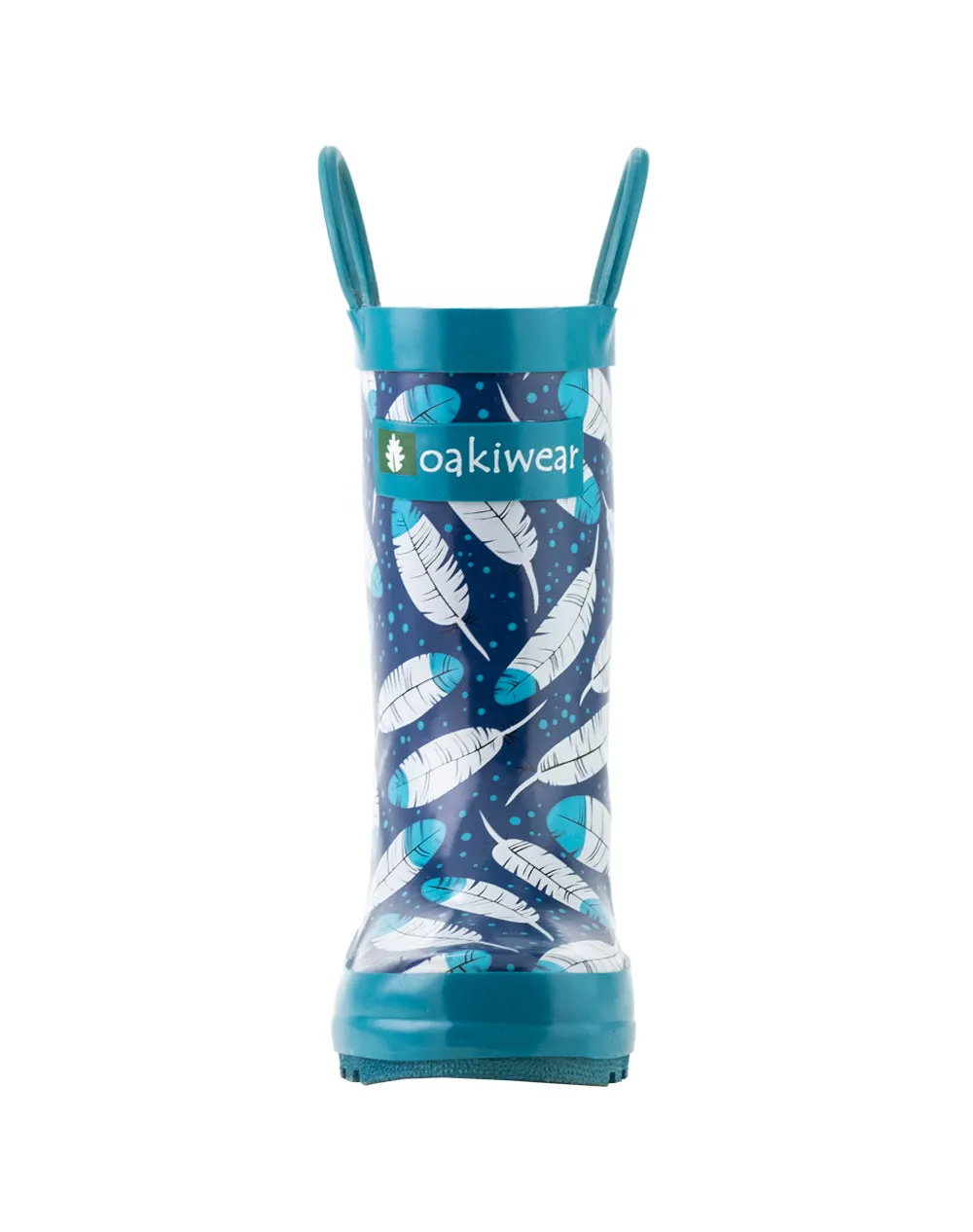 CHILDREN’S RUBBER RAIN BOOTS, FEATHERS