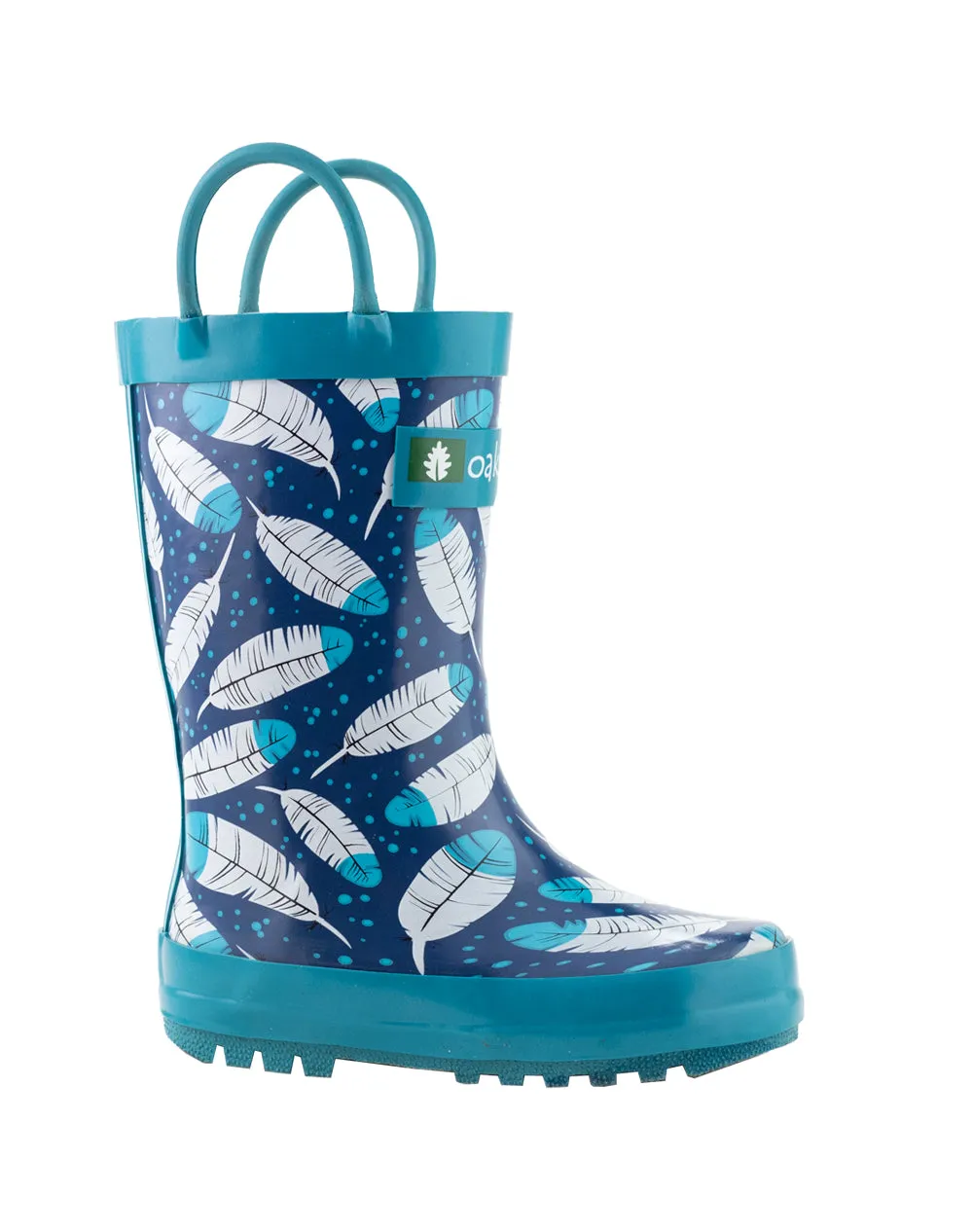 CHILDREN’S RUBBER RAIN BOOTS, FEATHERS