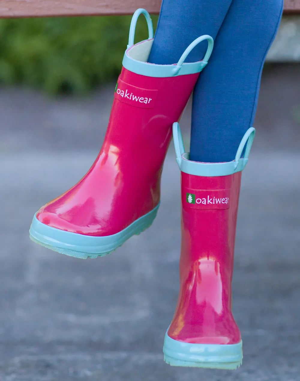 CHILDREN’S RUBBER RAIN BOOTS, JAZZY PINK