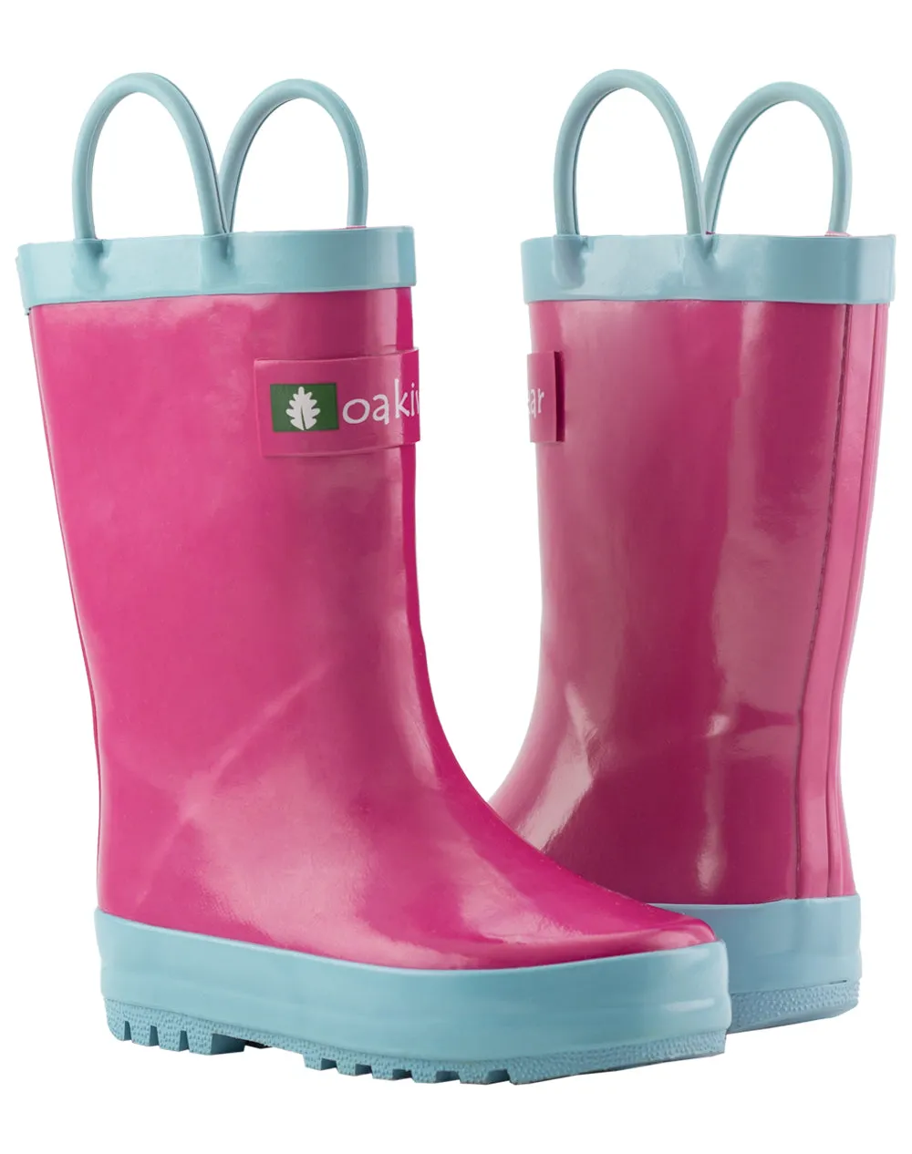 CHILDREN’S RUBBER RAIN BOOTS, JAZZY PINK