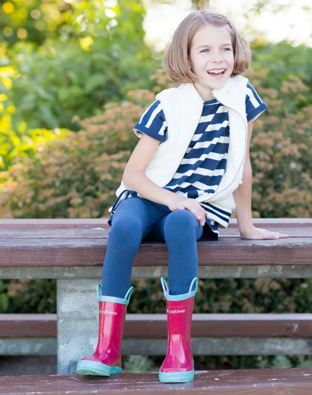 CHILDREN’S RUBBER RAIN BOOTS, JAZZY PINK