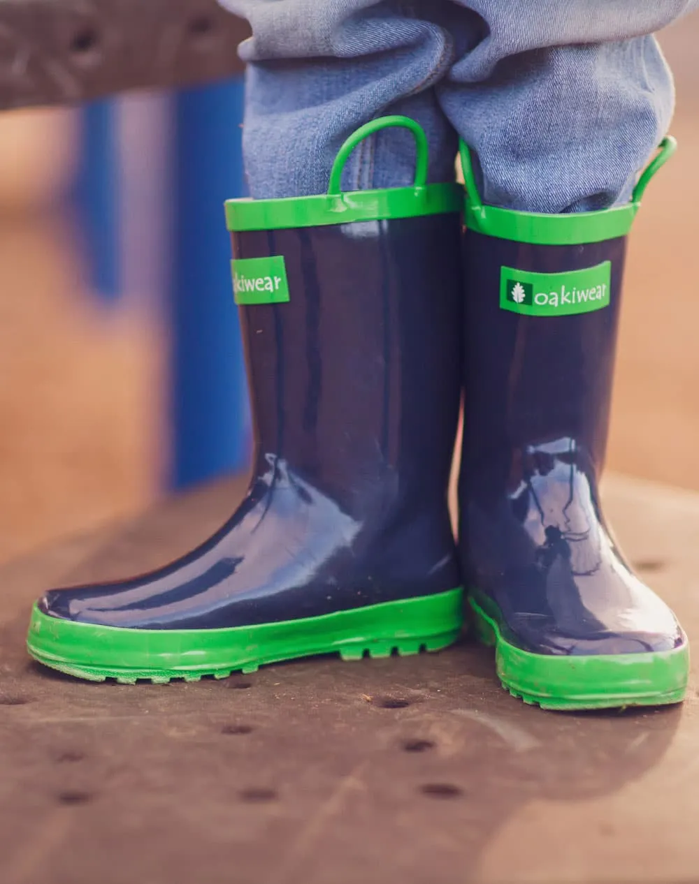 CHILDREN’S RUBBER RAIN BOOTS, NAVY