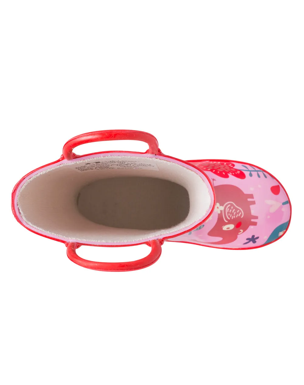 CHILDREN’S RUBBER RAIN BOOTS, PINK ELEPHANTS