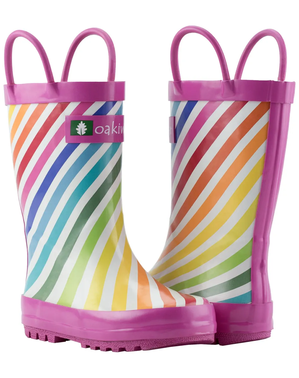 CHILDREN’S RUBBER RAIN BOOTS RAINBOW STRIPES