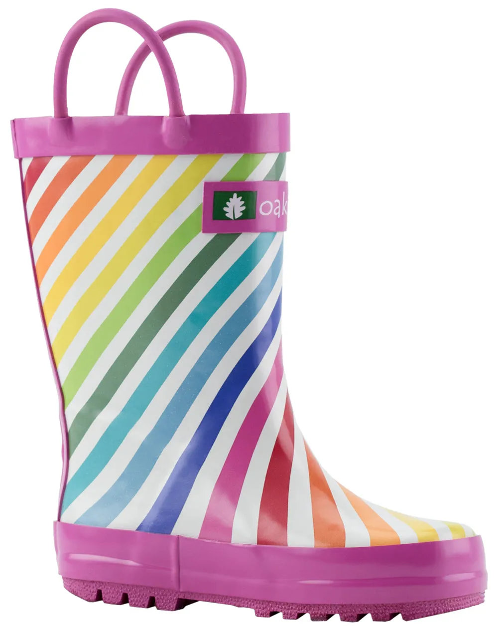 CHILDREN’S RUBBER RAIN BOOTS RAINBOW STRIPES