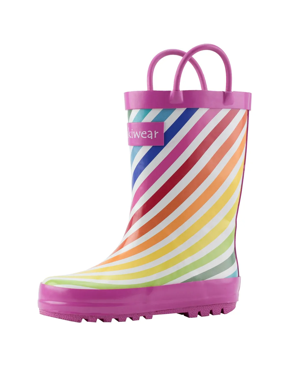 CHILDREN’S RUBBER RAIN BOOTS RAINBOW STRIPES