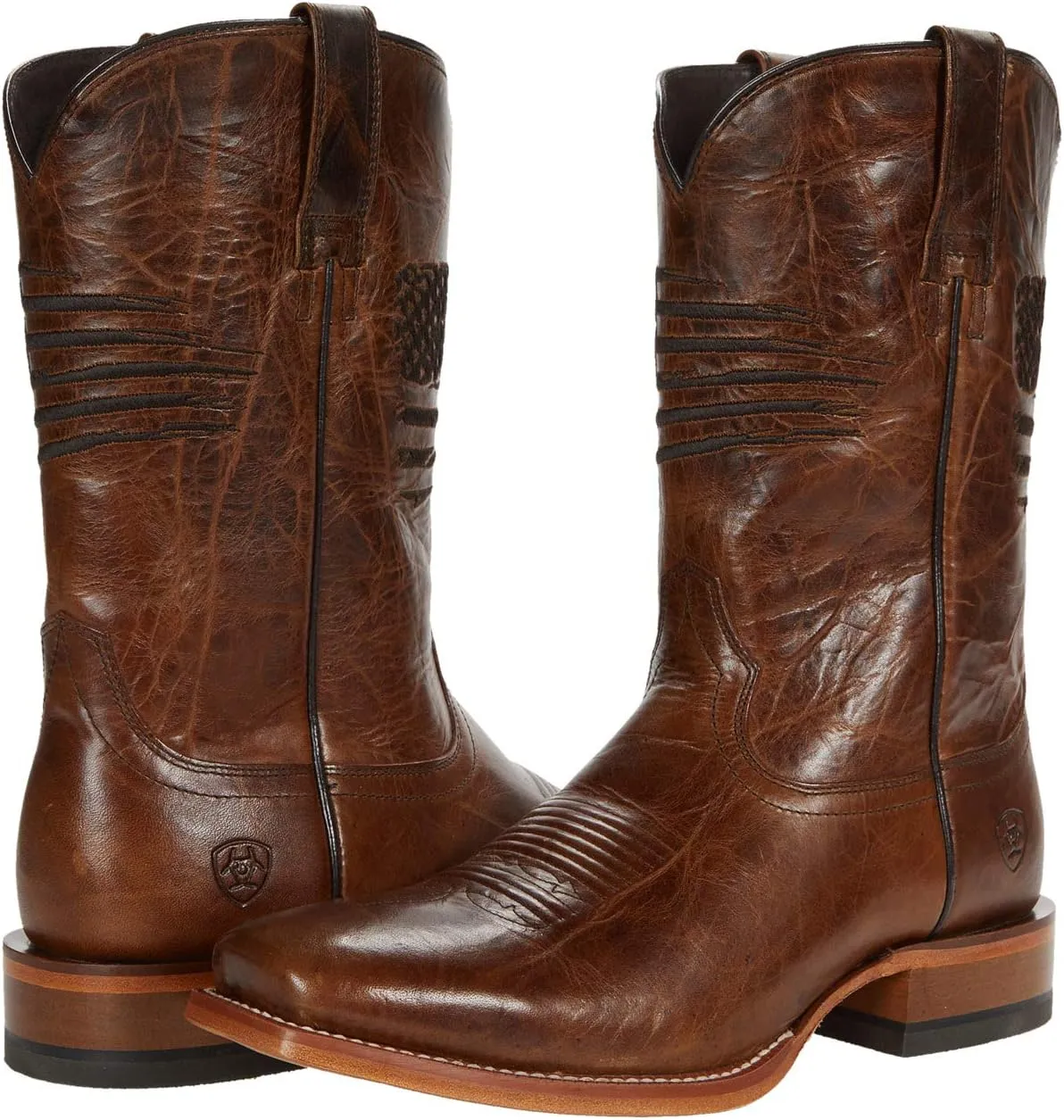 Circuit Patriot Ariat Cowboy Boots in Bar Top Brown