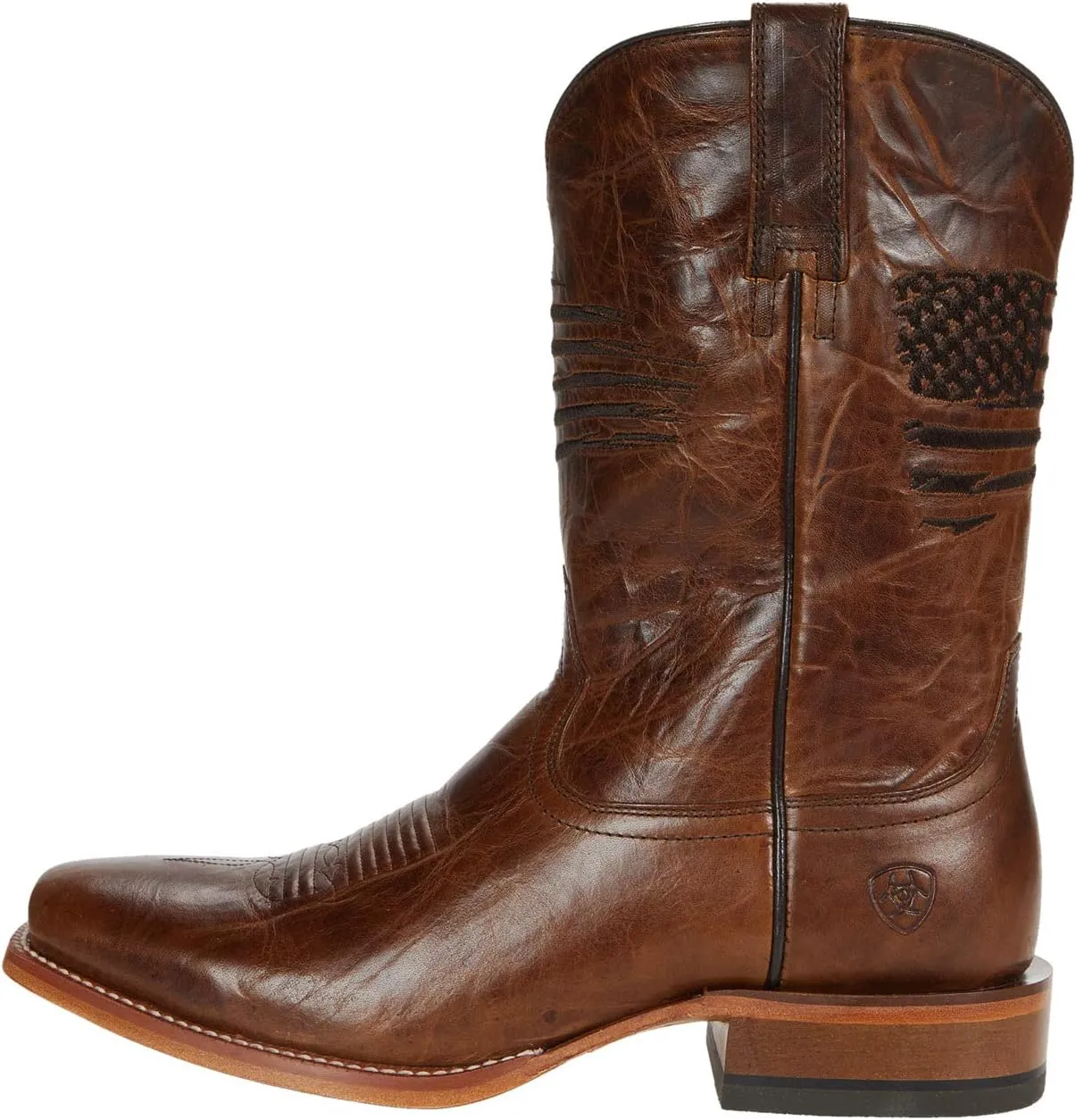 Circuit Patriot Ariat Cowboy Boots in Bar Top Brown