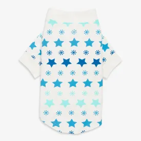 Clearance pet organic pj top in snowy stars