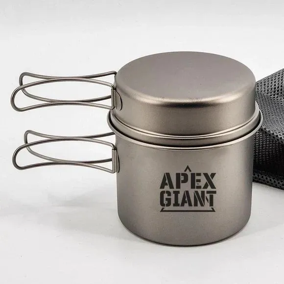 Cook Pots made with ultralight Titanium Apex Giant