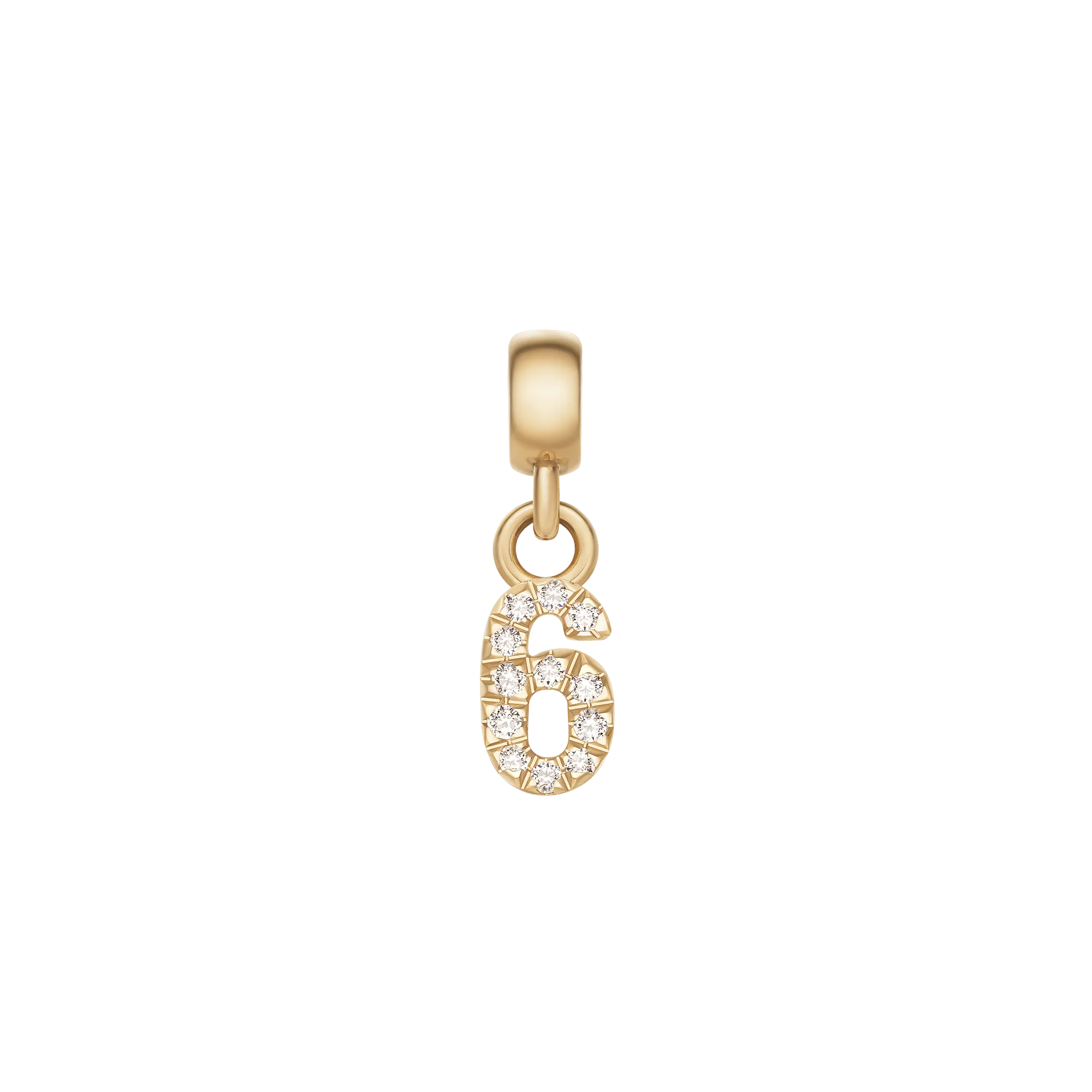 Crystal Number Charm Gold