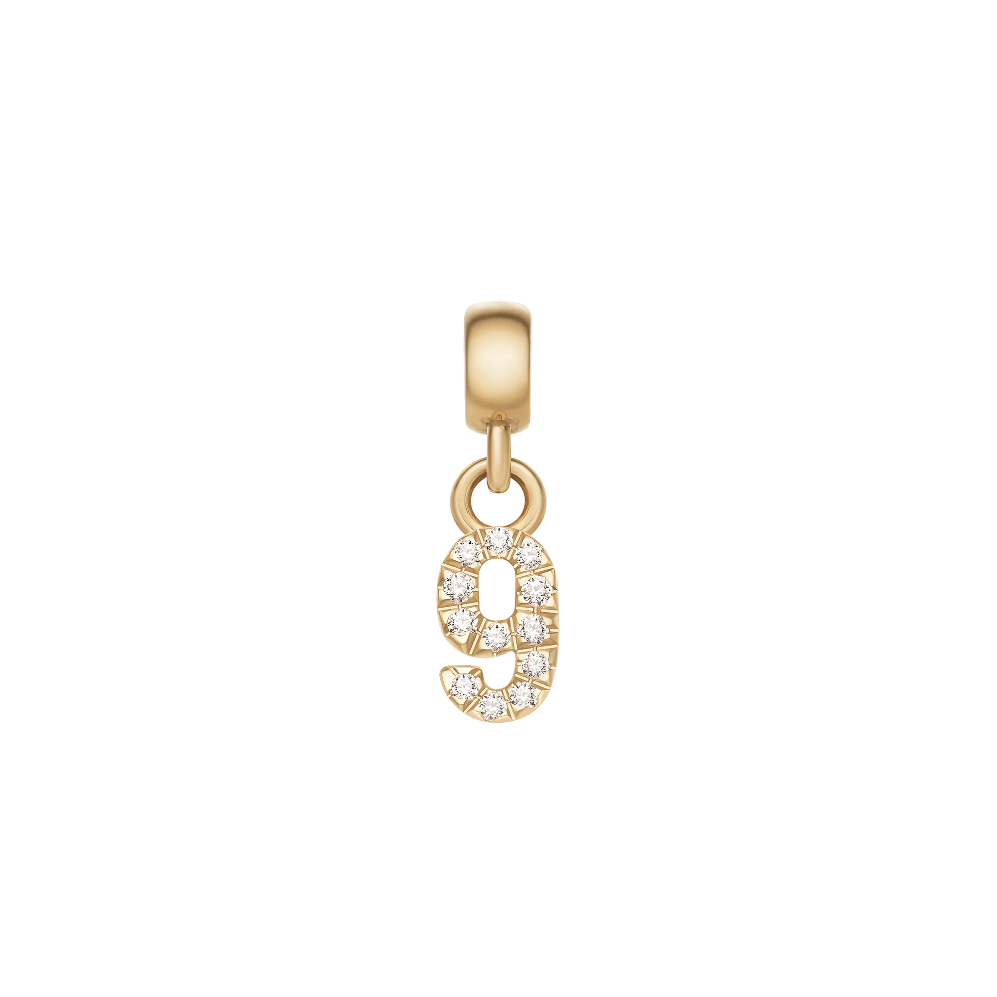 Crystal Number Charm Gold