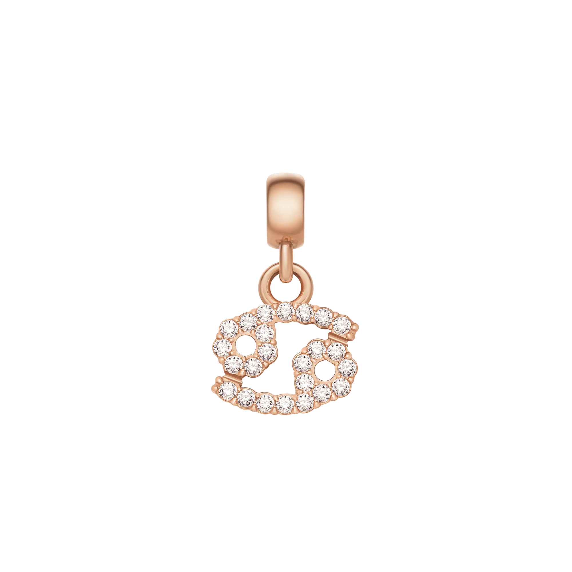 Crystal Zodiac Charm Rose Gold